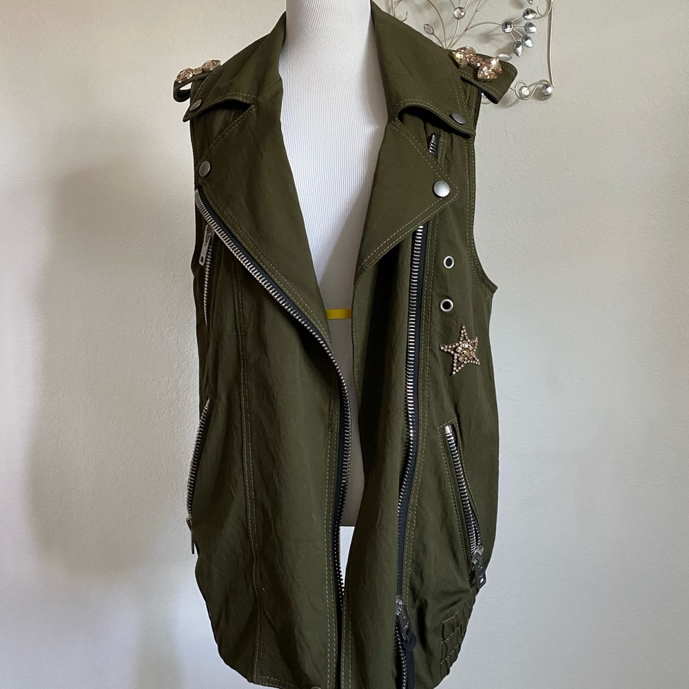 Coach Green Military Vest